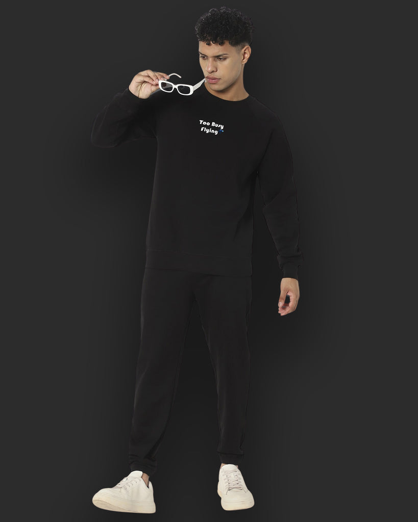 Melangebox Unprocessed HW Crew Sweatshirt: Black