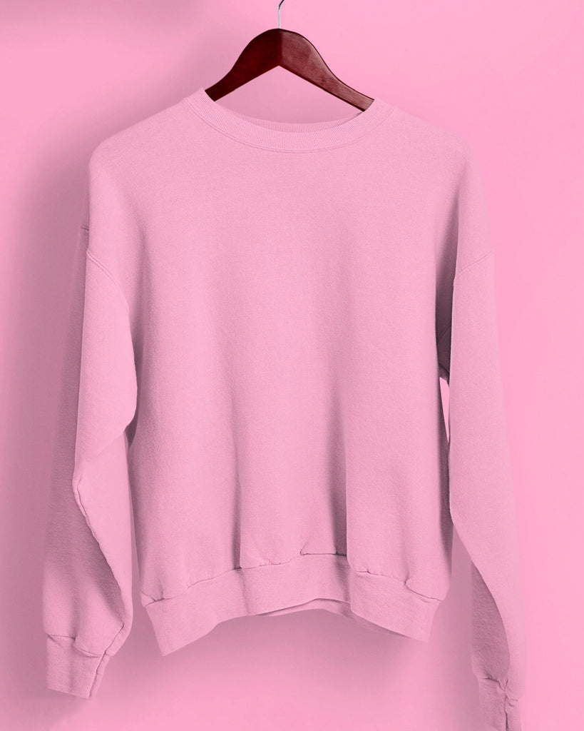 Melangebox Baby Pink Drop Shoulder SweatshirtÃ‚Â 