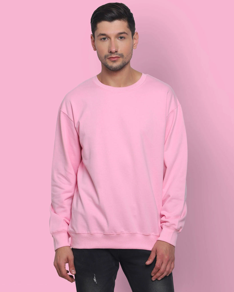 Melangebox Baby Pink Drop Shoulder SweatshirtÃ‚Â 