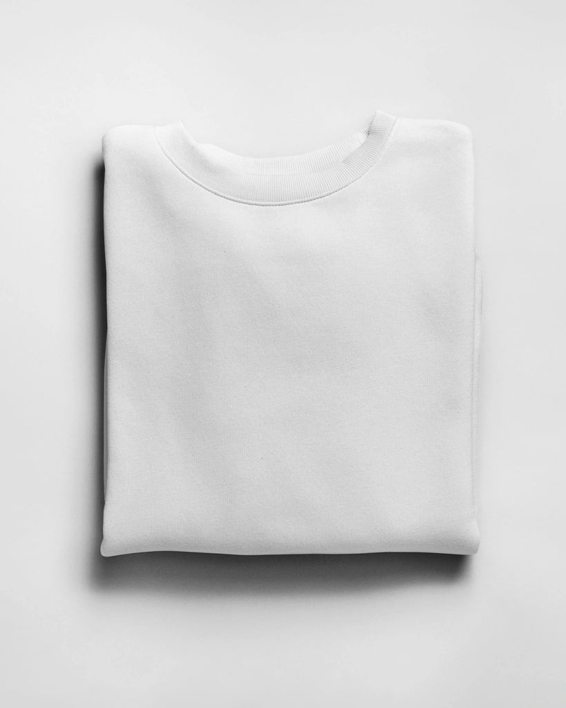 Melangebox Drop Shoulder Sweatshirt: The White
