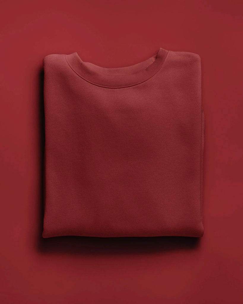 Melangebox Drop Shoulder Sweatshirt: Crimson