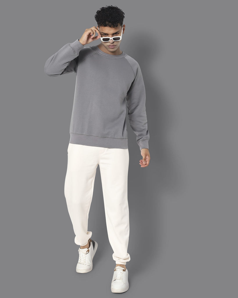 Melangebox HW Crew Sweatshirt: Steel Grey
