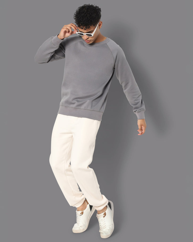 Melangebox HW Crew Sweatshirt: Steel Grey
