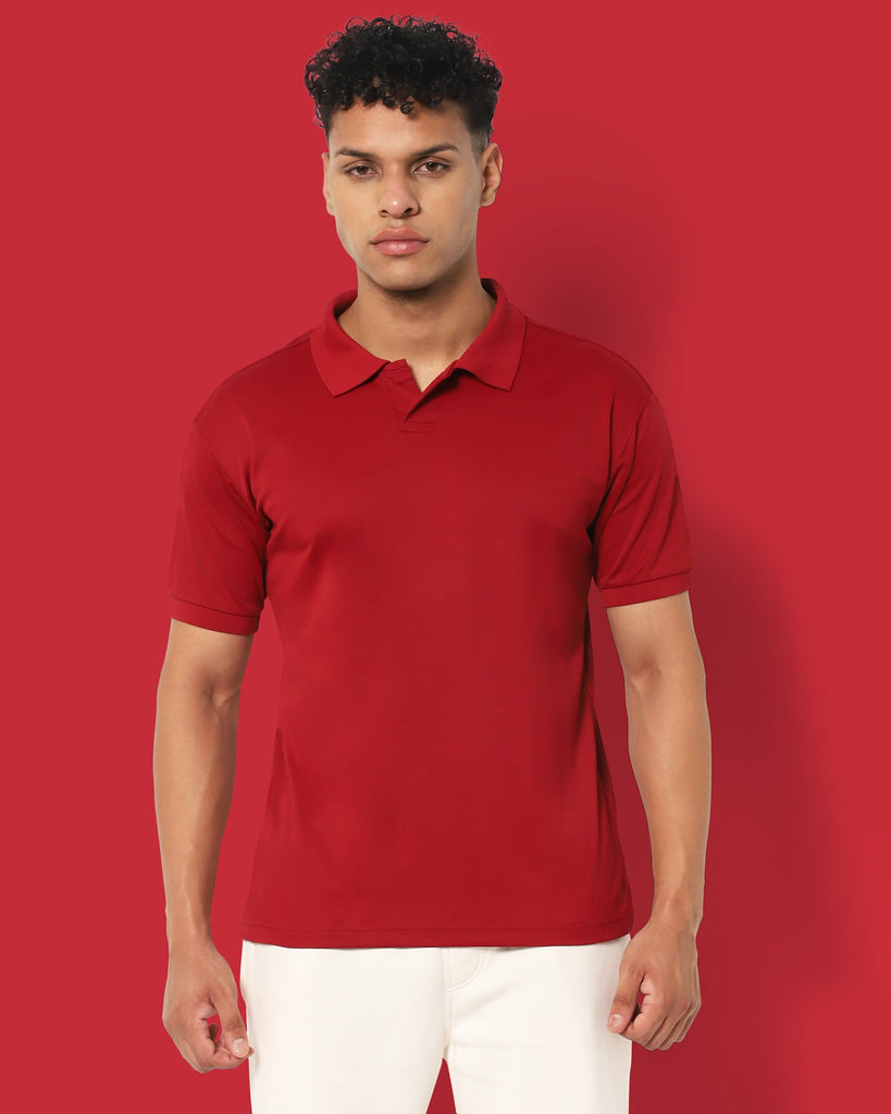 Melangebox Swift Dry Polo : Maroon