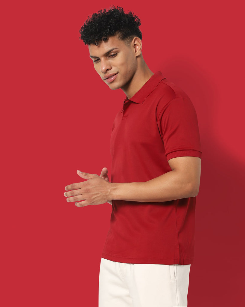 Melangebox Swift Dry Polo : Maroon