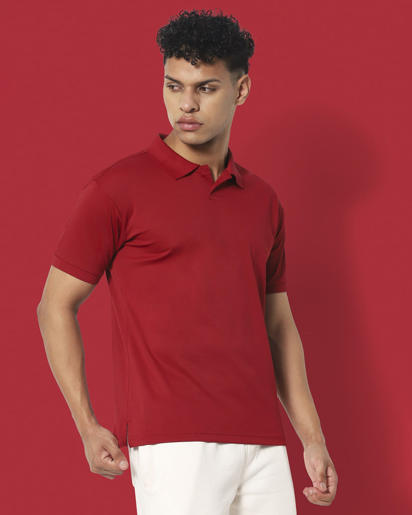 Melangebox Swift Dry Polo : Maroon