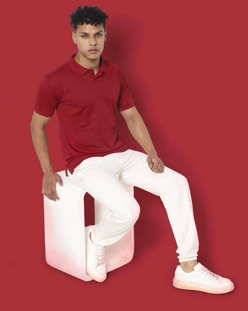 Melangebox Swift Dry Polo : Maroon