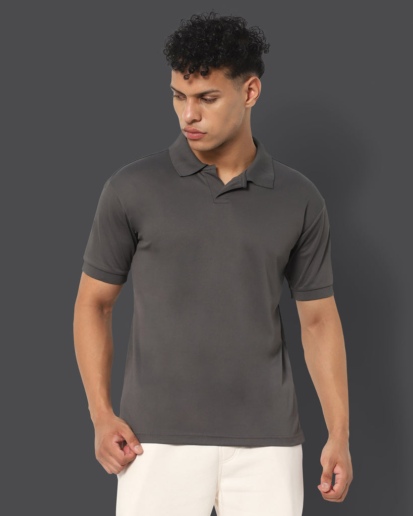 Melangebox Swift Dry Polo : Steel Grey