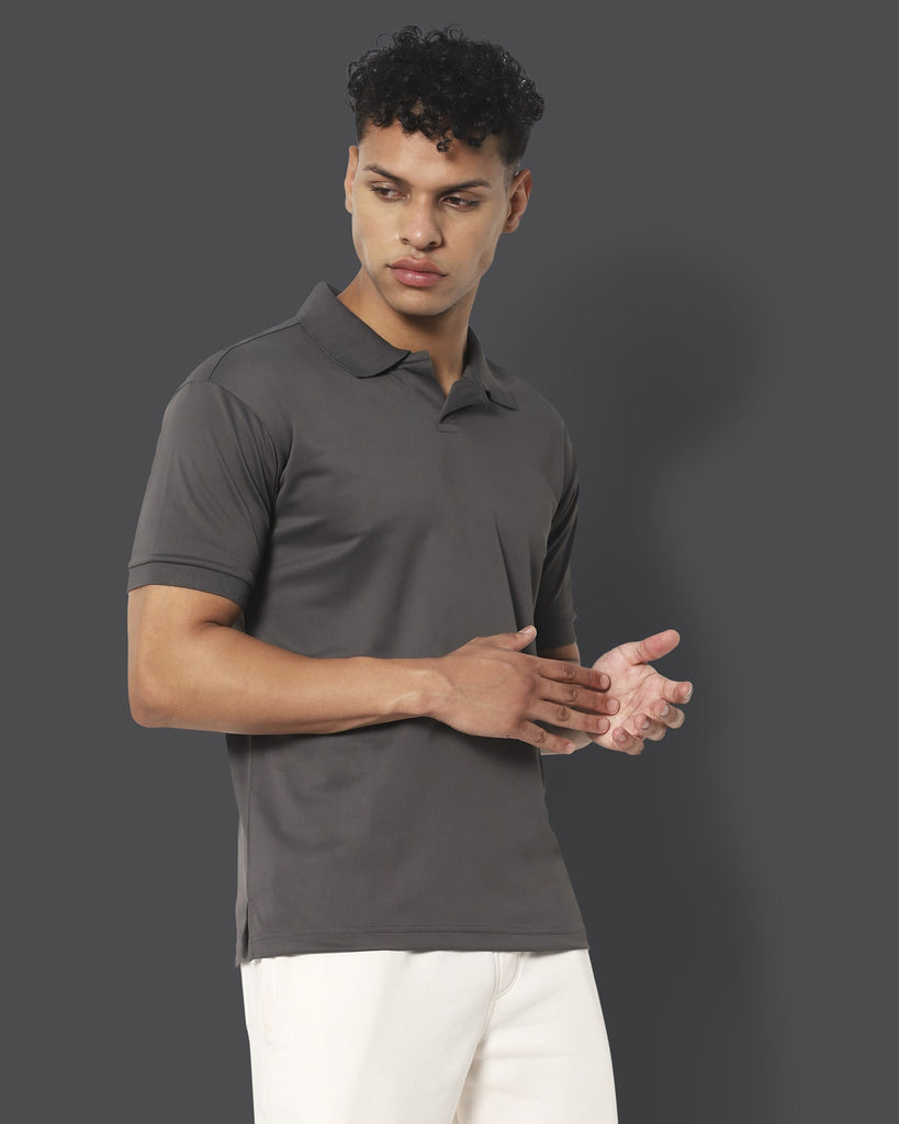 Melangebox Swift Dry Polo : Steel Grey