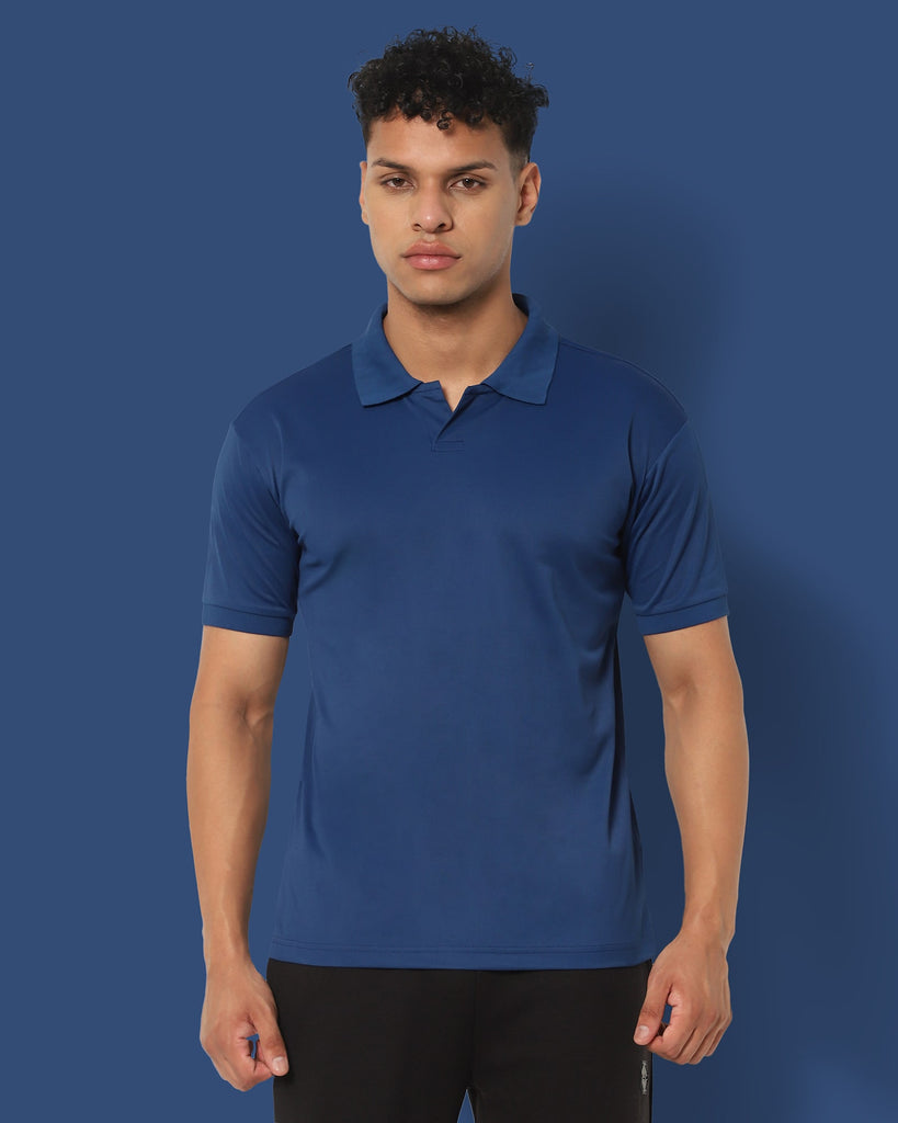 Melangebox Swift Dry Polo : Teal Blue