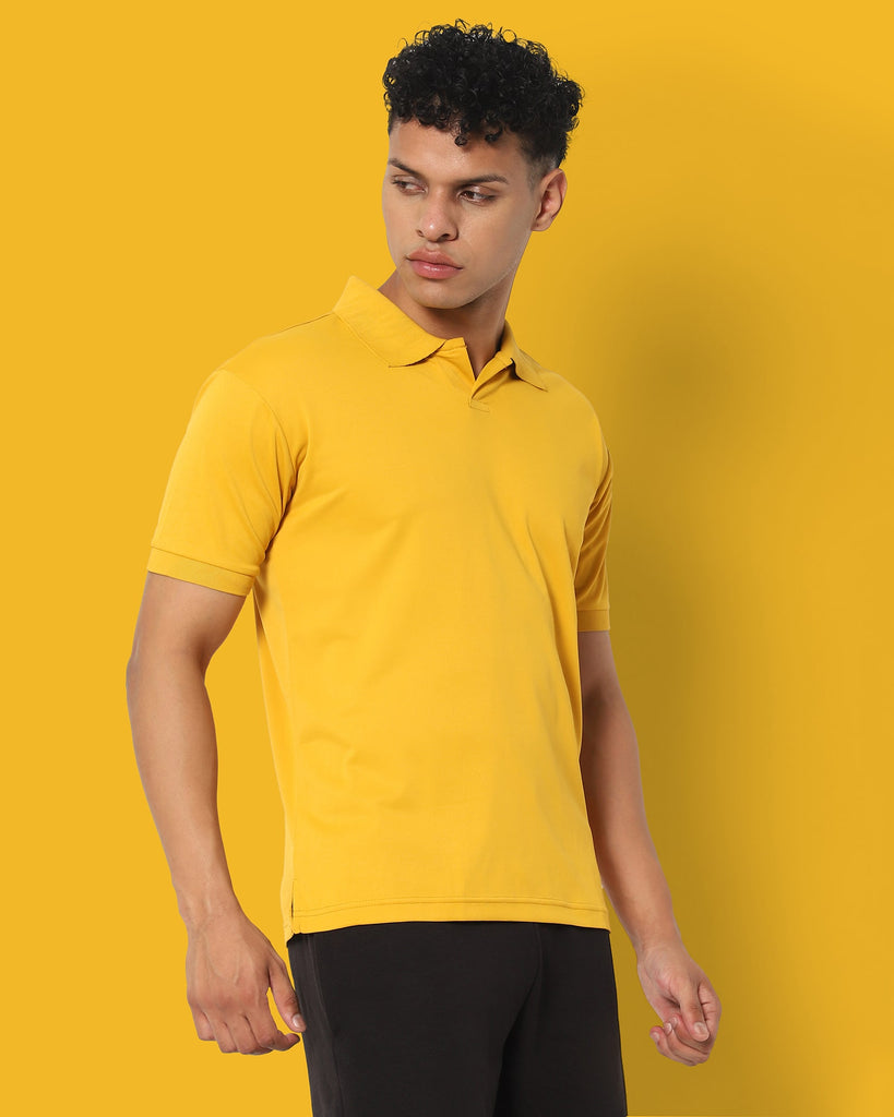 Melangebox Swift Dry Polo : Mustard