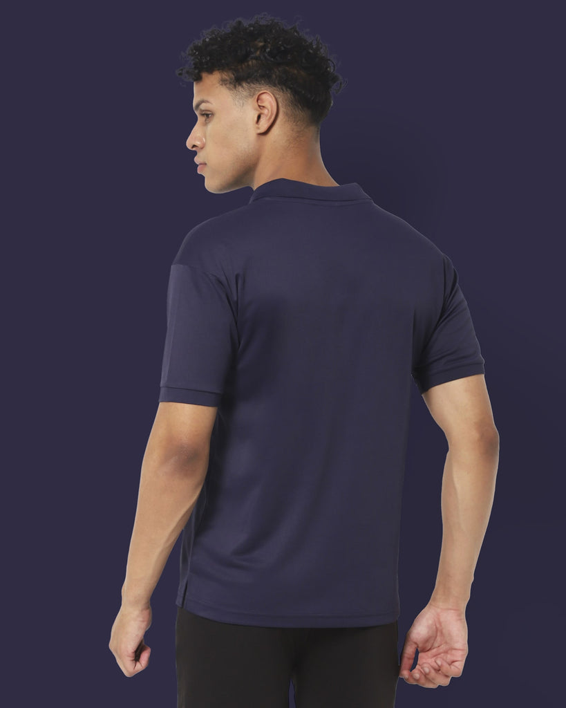 Melangebox Swift Dry Polo : Midnight Navy Blue