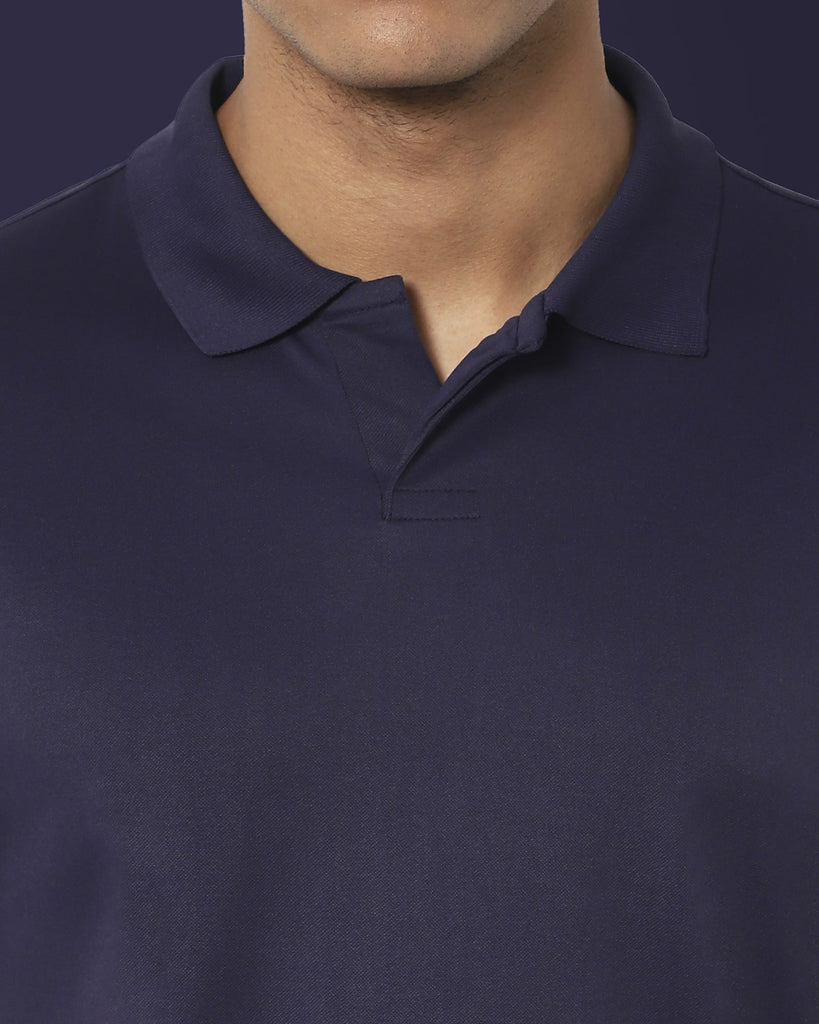 Melangebox Swift Dry Polo : Midnight Navy Blue