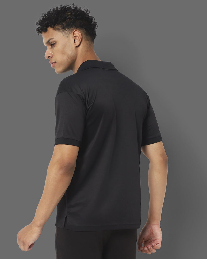 Melangebox Swift Dry Polo : Black