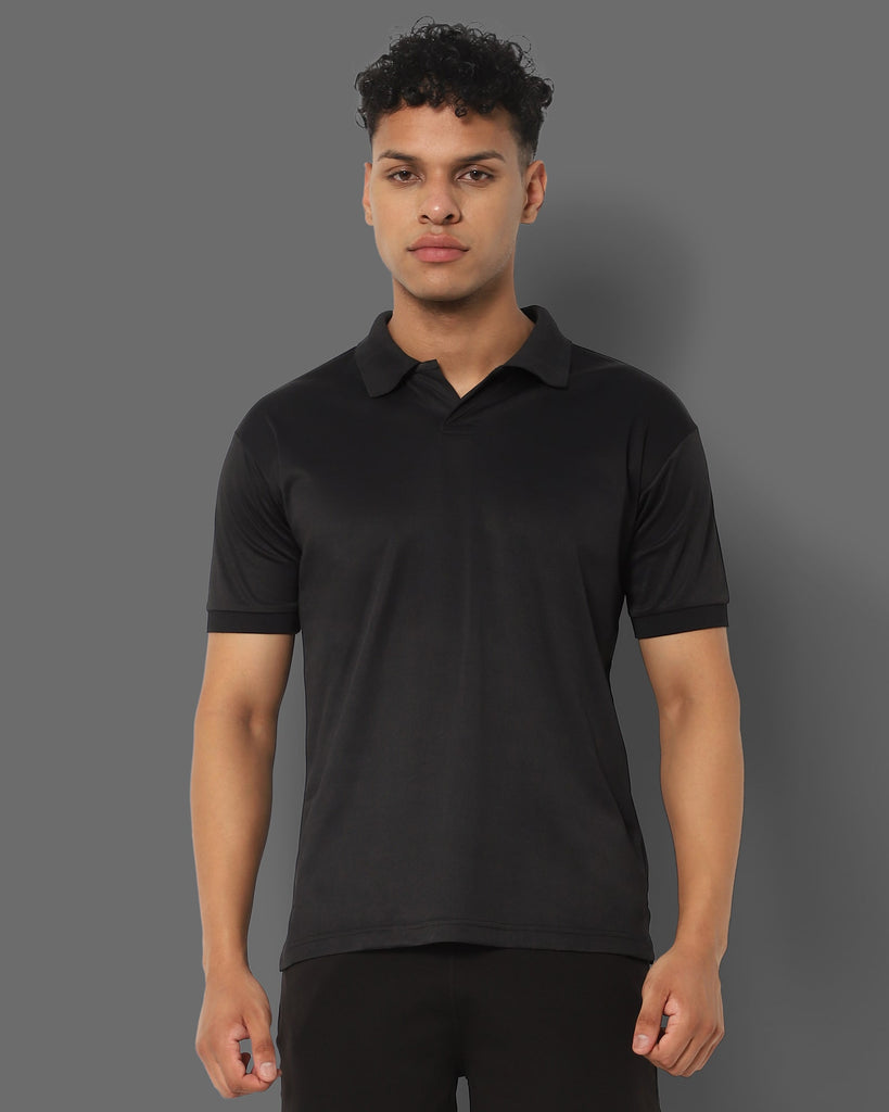 Melangebox Swift Dry Polo : Black