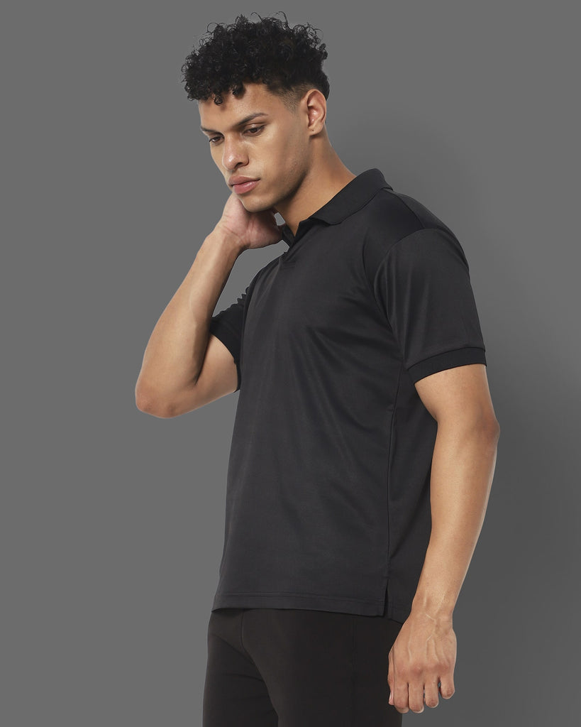 Melangebox Swift Dry Polo : Black