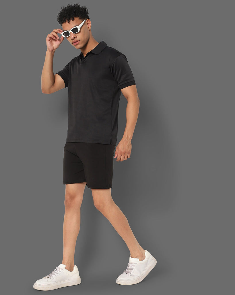 Melangebox Swift Dry Polo : Black