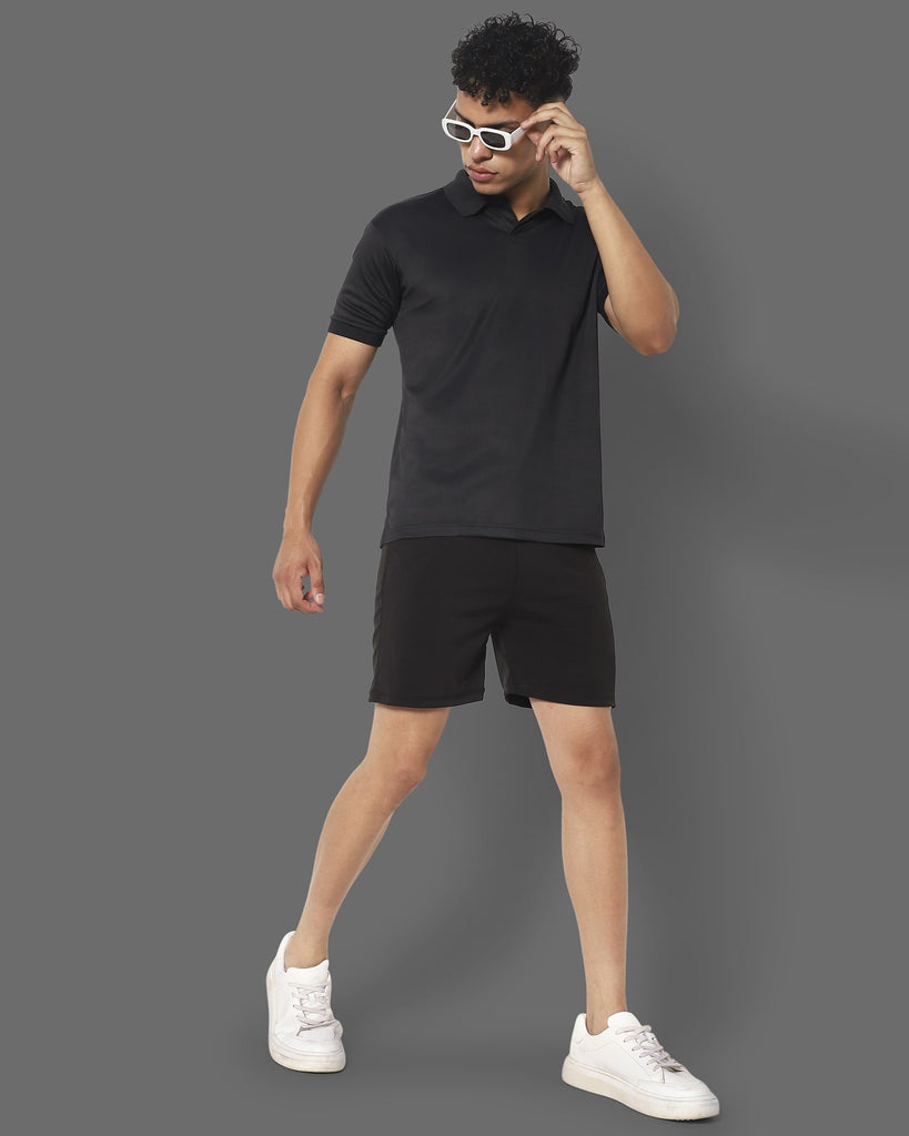 Melangebox Swift Dry Polo : Black