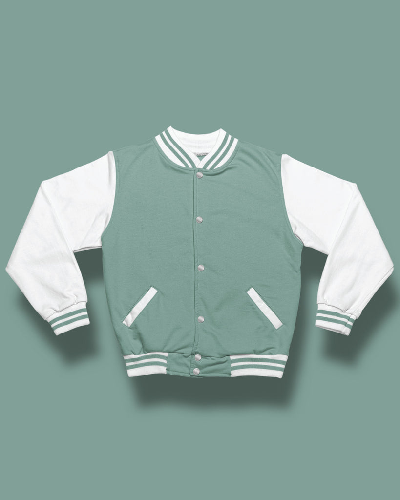 Melangebox Champion Varsity Jacket: Mint Bliss