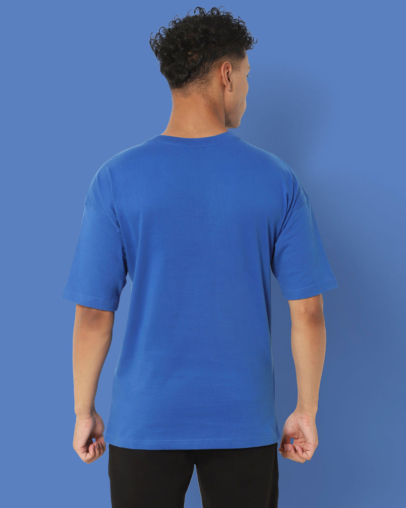 Melangebox Drop Shoulder HW Crew Tee: Cerulean