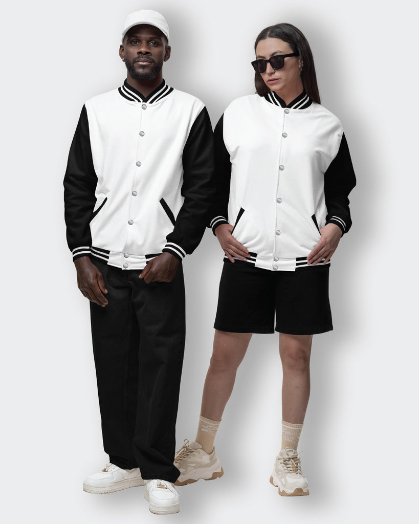 Melangebox Champion Varsity Jacket: Panda Chic