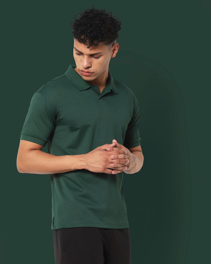 Melangebox Swift Dry Polo : Emerald Green