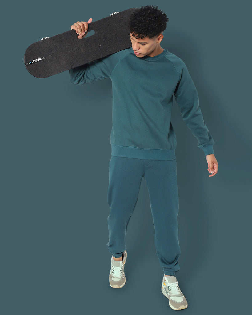 Melangebox HW Crewâ„¢ Sweatshirt: Deep Teal Blue