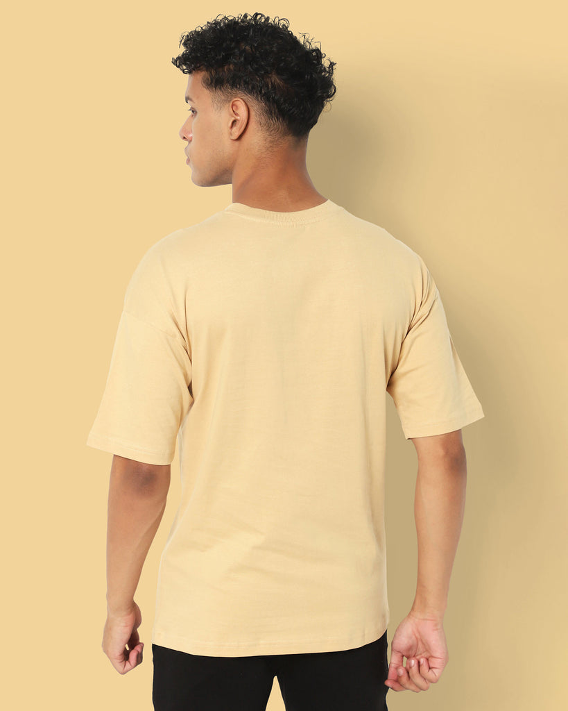 Melangebox Drop Shoulder HW Crew Tee: Butterscotch