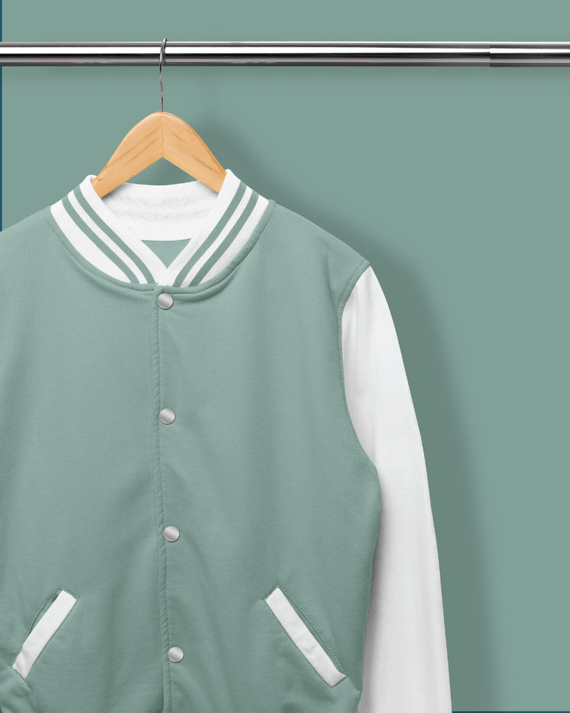 Melangebox Champion Varsity Jacket: Mint Bliss