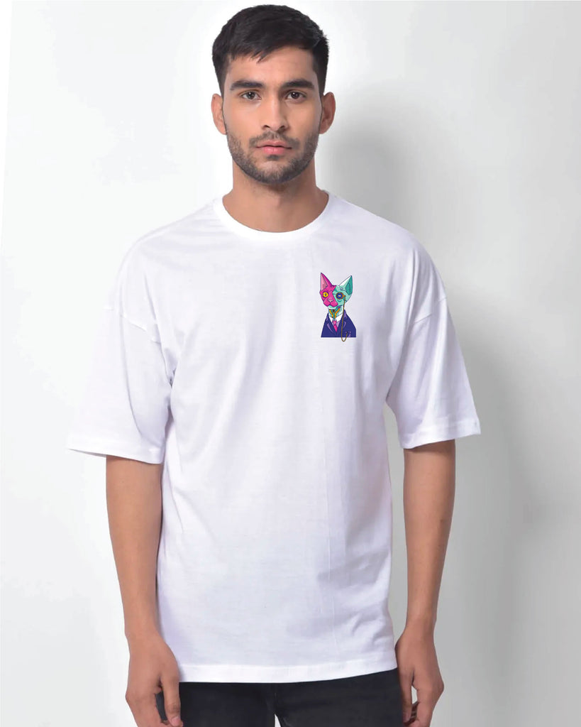 Melangebox AI Mr. Bolt Dropshoulder Crew: White