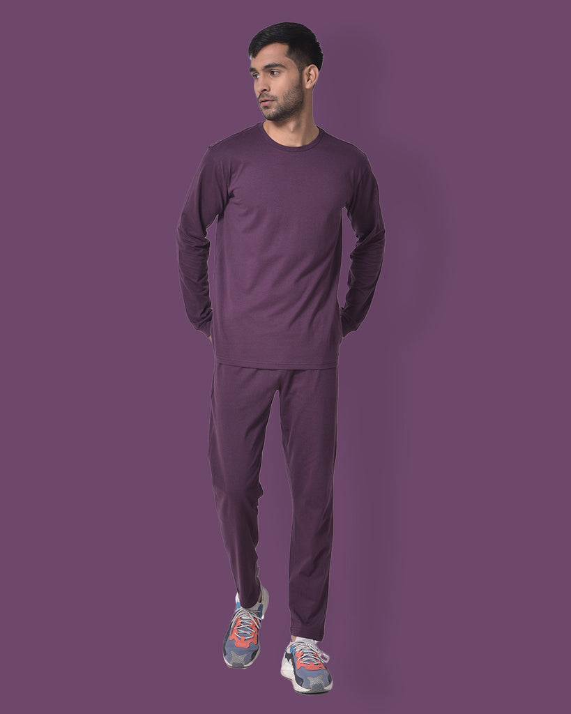 Melangebox Full Sleeves Crew Neck: Wine