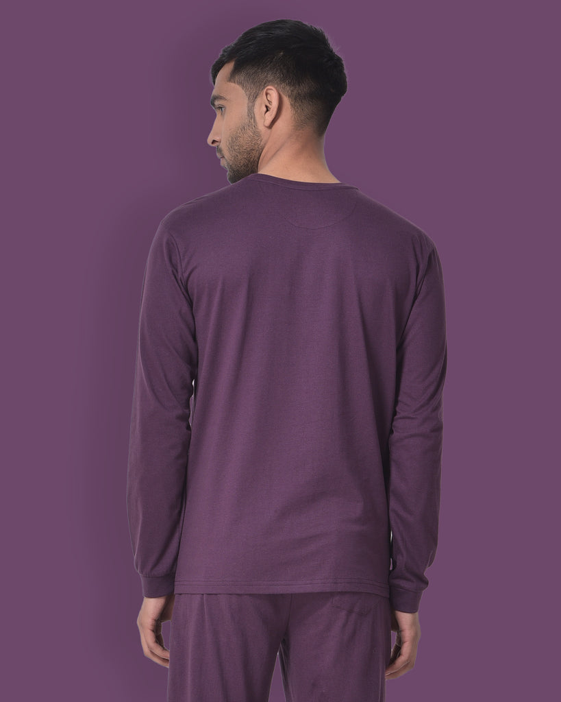 Melangebox Full Sleeves Crew Neck: Wine