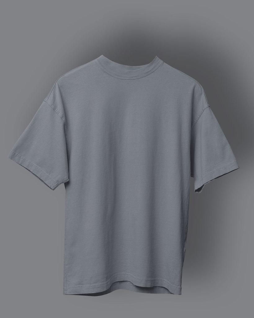 Melangebox Drop Shoulder HW Crew Tee: Porpoise