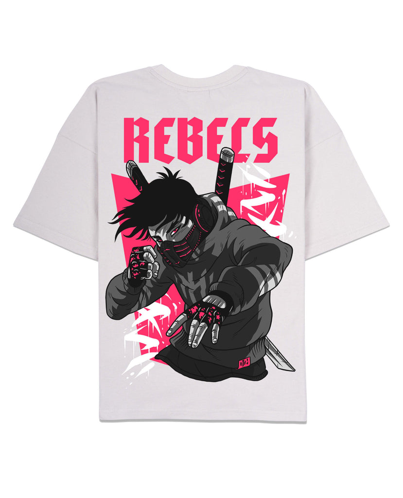 Melangebox Rebels Dropshoulder Crew Neck: Smoke Grey