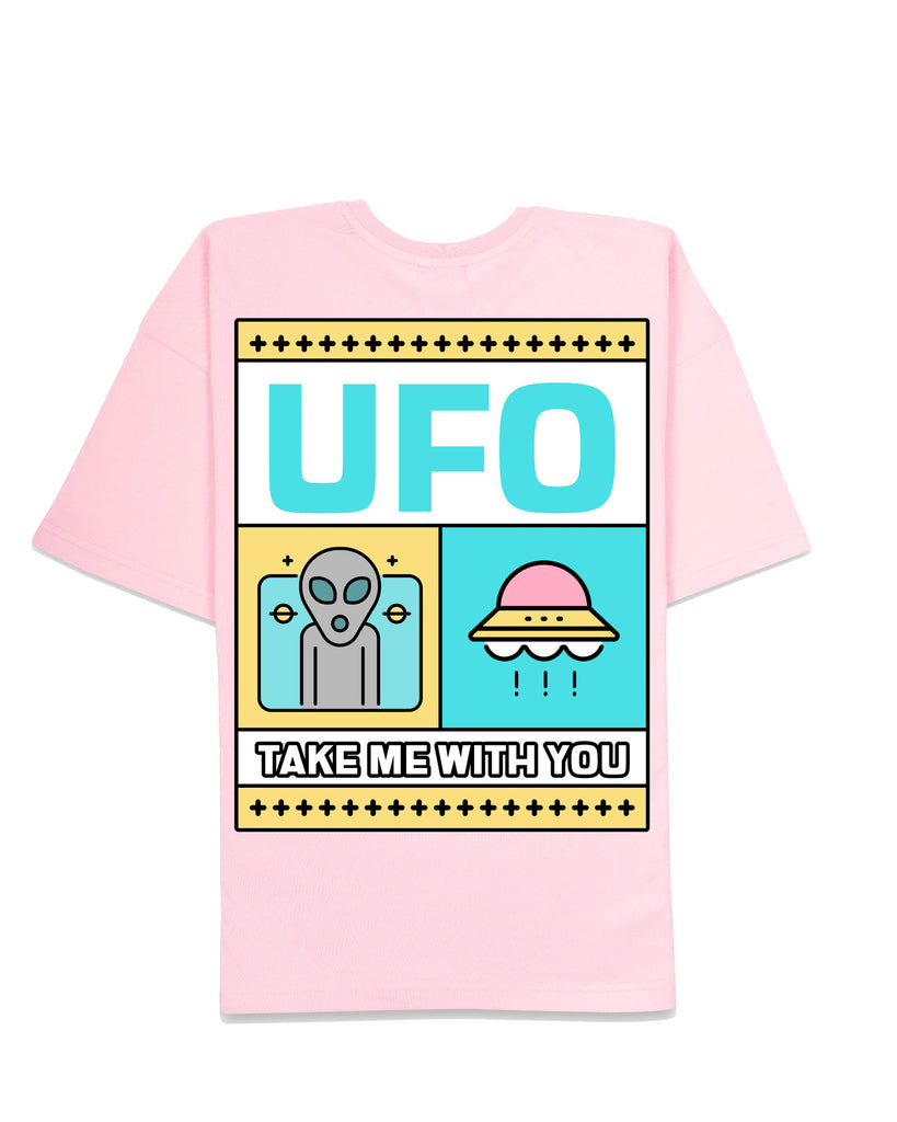 Melangebox UFO Dropshoulder Crew Neck: Baby Pink
