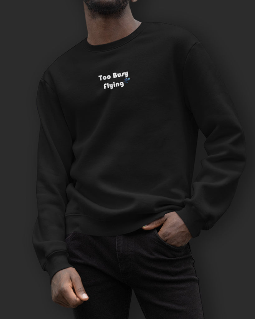 Melangebox Unprocessed Drop Shoulder Sweatshirt: Black