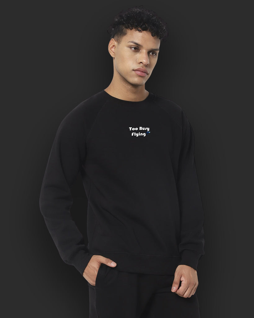 Melangebox Unprocessed HW Crew Sweatshirt: Black