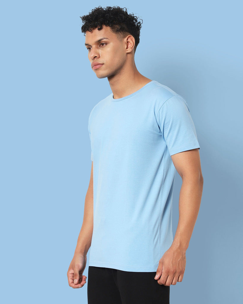 Melangebox Next Generation Crew Neck Tee: Baby Blue