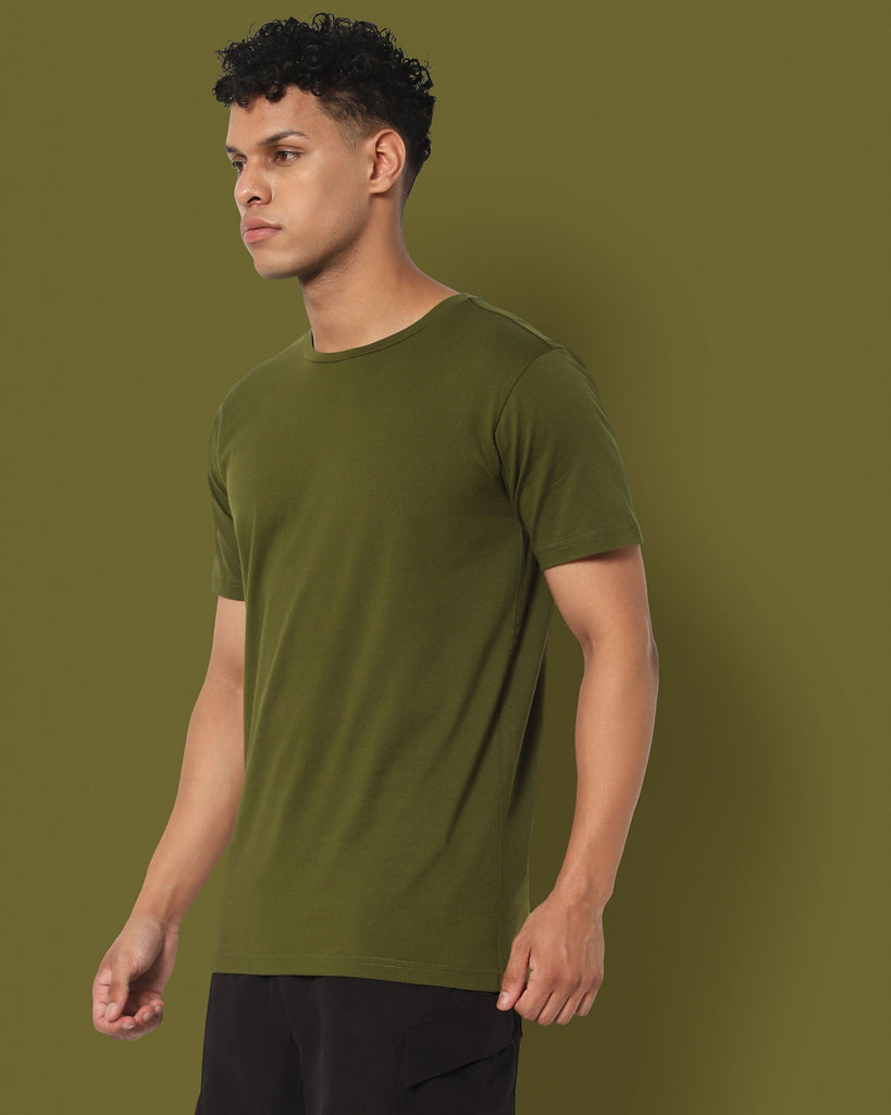 Melangebox Next Generation Crew Neck Tee: Olive Green