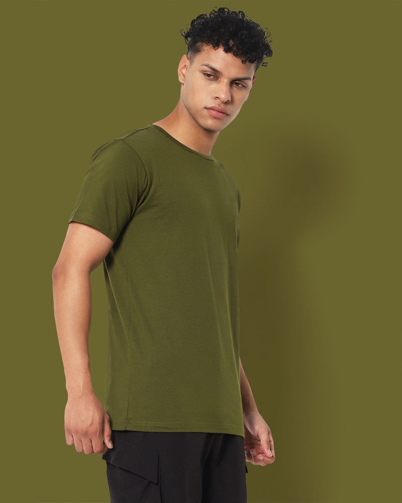 Melangebox Next Generation Crew Neck Tee: Olive Green