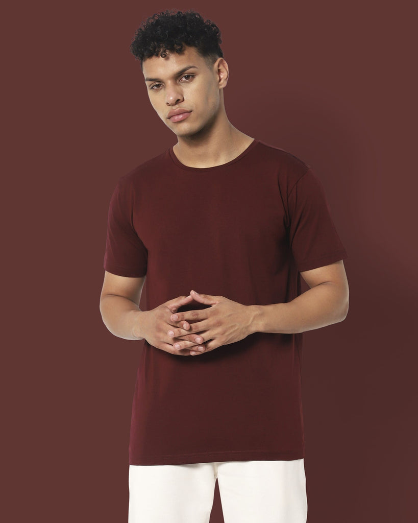 Melangebox Next Generation Crew Neck Tee: Vintage Maroon