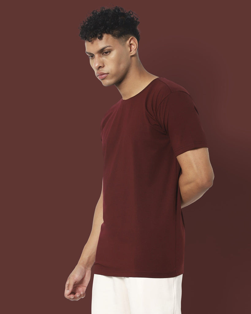 Melangebox Next Generation Crew Neck Tee: Vintage Maroon