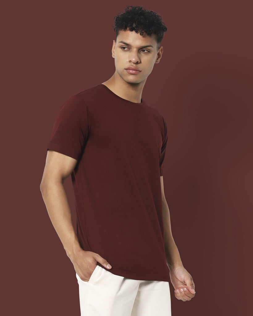 Melangebox Next Generation Crew Neck Tee: Vintage Maroon