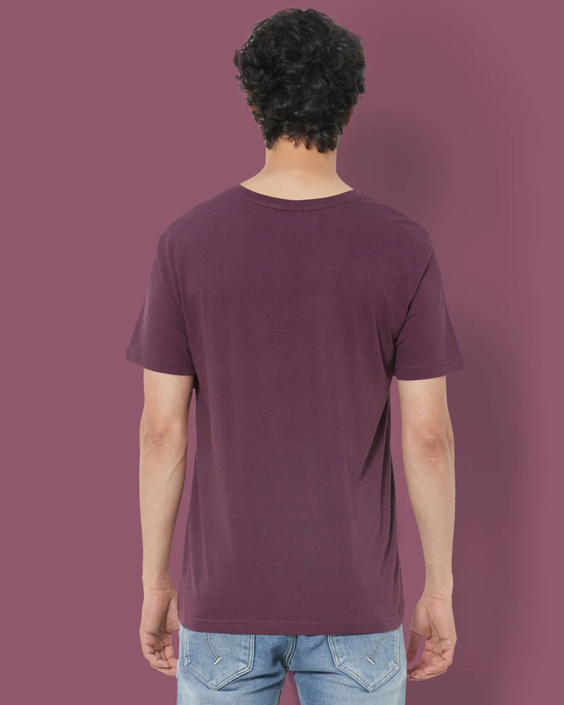 Melangebox V Neck Half Sleeves: Wine