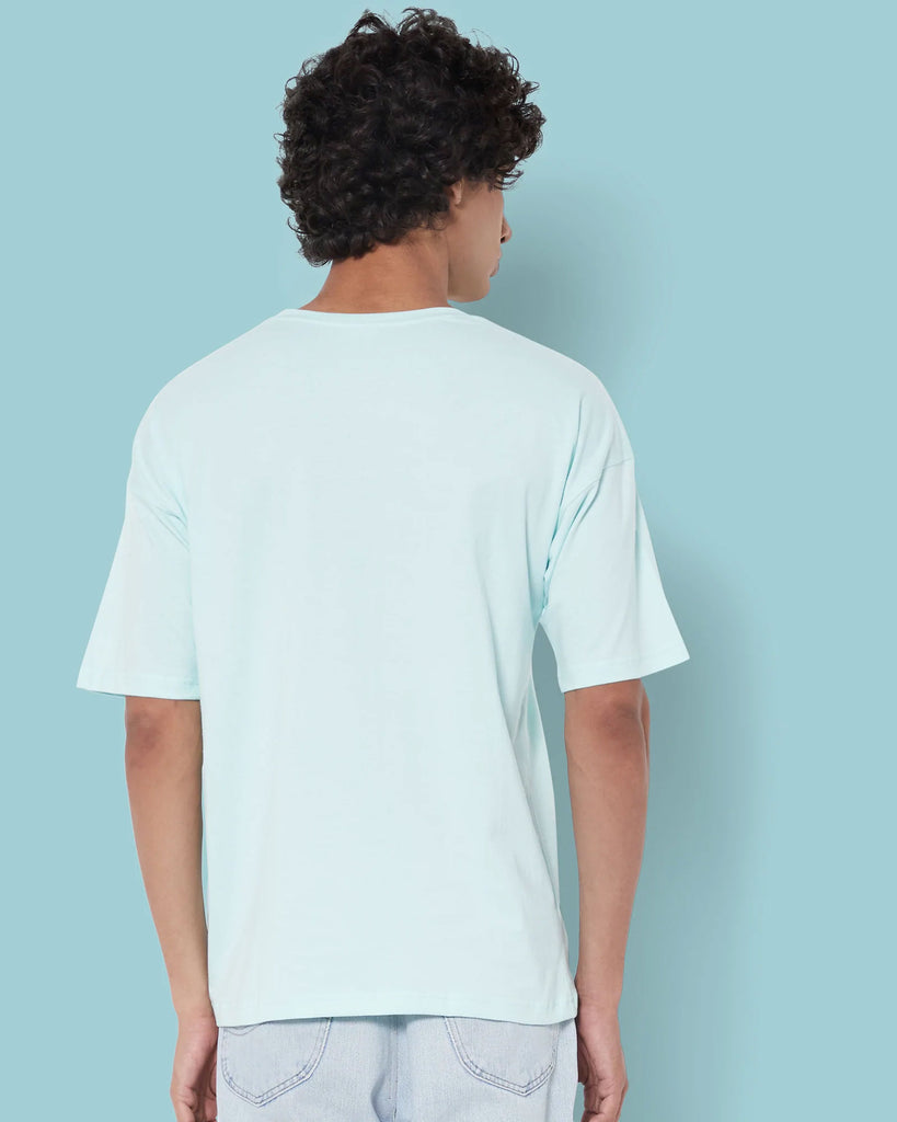 Melangebox Dropshoulder Crew Neck: Celeste