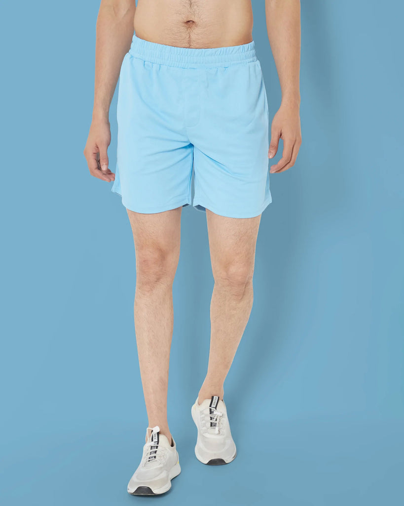 Melangebox Active Shorts : Pearl Blue