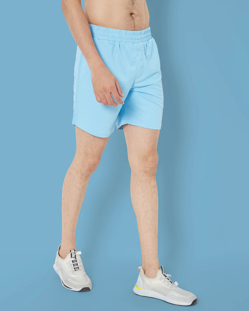 Melangebox Active Shorts : Pearl Blue