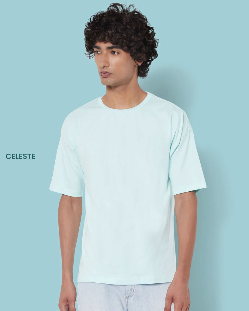 Melangebox Solid Pack of 7: Dropshoulder Crew Neck