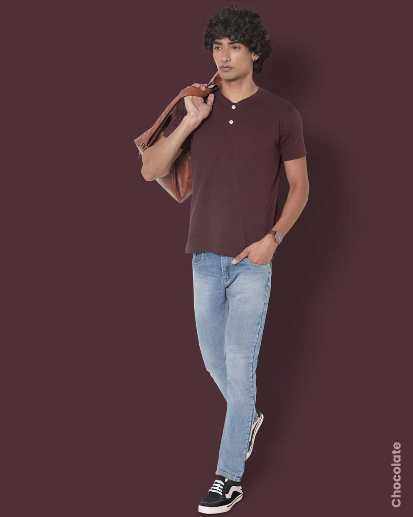 Melangebox Solid Pack of 4: Henley