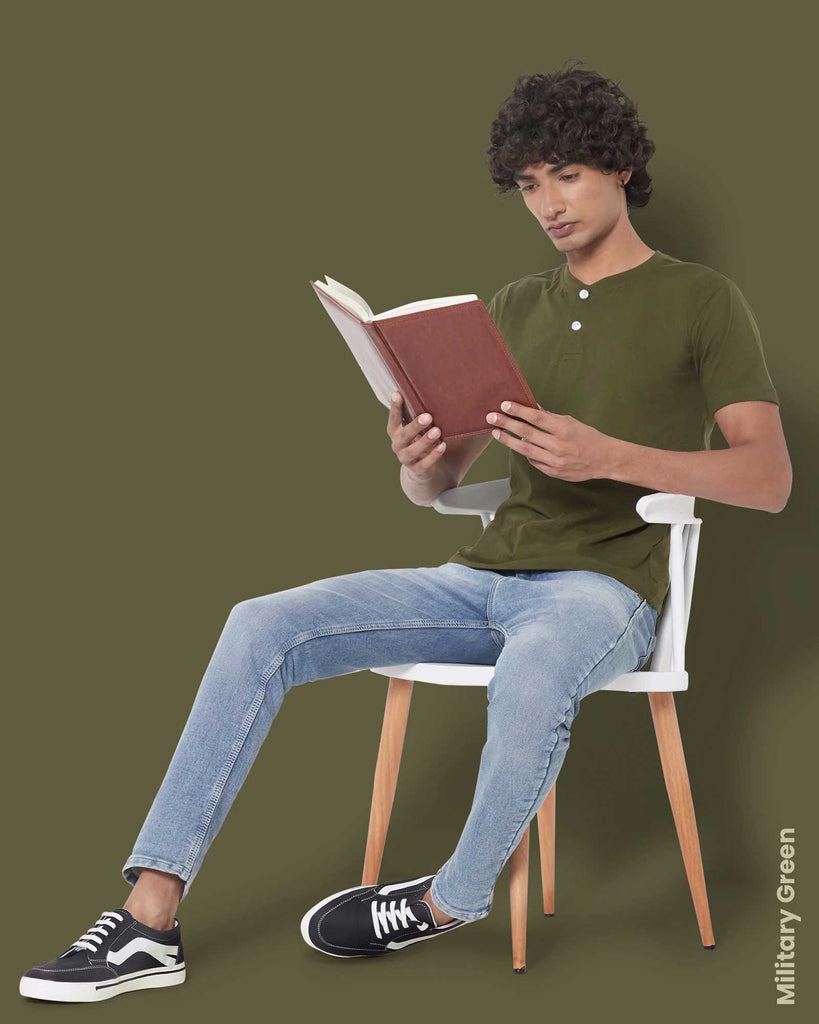 Melangebox Solid Pack of 4: Henley